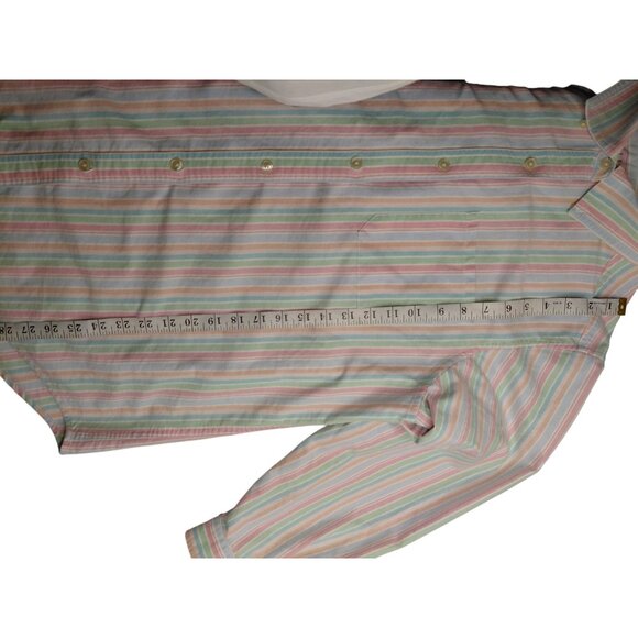 L.L. Bean Men's Multi-Color Striped Button-Up Shirt Size 1X Cotton - Picture 8 of 8